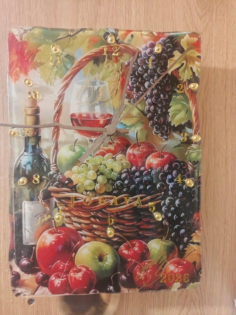 Epoxy Resin Clock — Fruit Composition